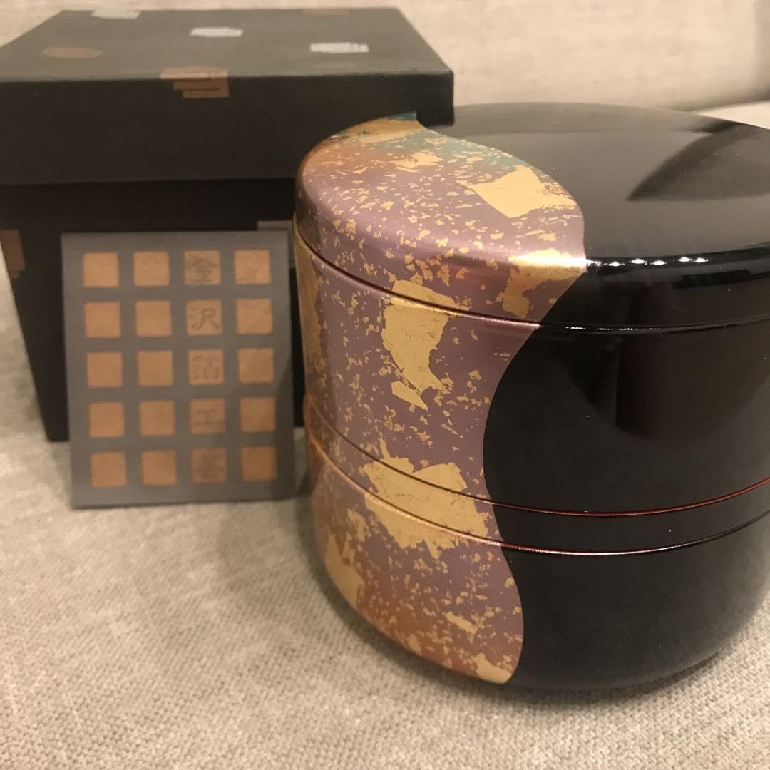 Amazon.co.jp: 金沢 箔一 七彩丸二段重 重箱 : ホーム＆キッチン